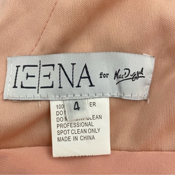 NWT IEENA for Mac Duggal Tiered Ruffle Chiffon High Low Gown Dress Blush Pink 4 - Picture 7 of 10